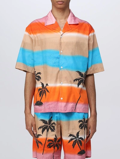 Barrow Multicoloured Bowling Shirt With Logo And Palm Trees In 200var. Unica