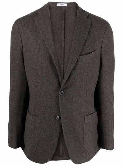 Boglioli Men's Herringbone Two-button Wool Jacket In Grey