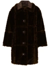 Stand Studio Samira Reversible Faux Shearling Coat In Brown