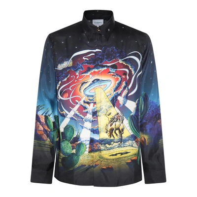 Casablanca Cowboy De Lâ´espace Silk Shirt In Neutrals