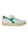 DIADORA DIADORA HERITAGE  MI BASKET LOW USED WHITE GREEN SNEAKER