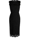 Dolce & Gabbana Lace Midi Dress In Black