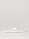 Dsquared2 Logo Rubber Flip Flops In Bianco