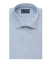 FRAY FRAY WHITE AND REGULAR FIT SHIRT WITH MICRO CHECKS