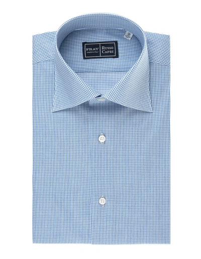 Fray Regular Fit Shirt In Linen In Blue