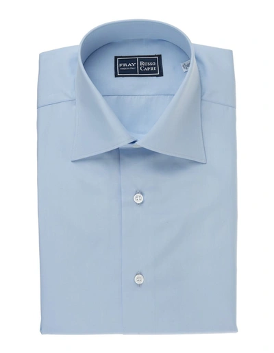 Fray Regular Fit Shirt In Popeline In Blue