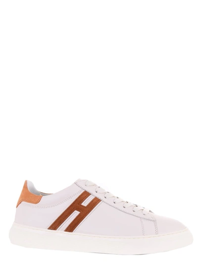 Hogan Trainers  H365 Brownorangeoff White In Brown,orange,off White