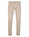 INCOTEX BLUE DIVISION INCOTEX BLUE DIVISION LIGHT BROWN SLIM FIT FIVE POCKETS TROUSERS