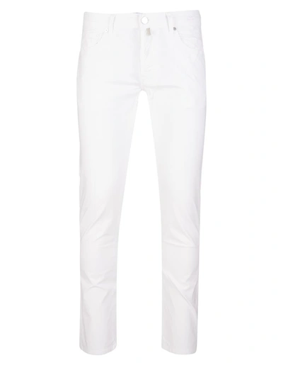 Incotex Blue Division Slim Fit Five Pockets Trousers In White