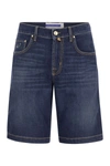 Jacob Cohen Denim Shorts In Dark Denim