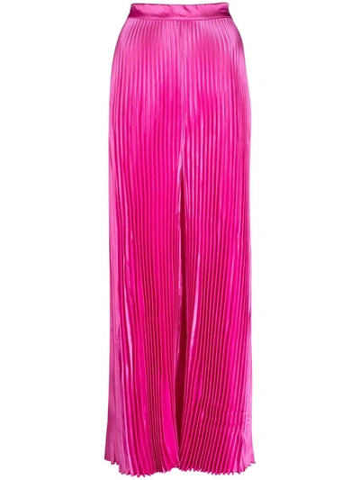 L'idée Woman High Waisted Wide Leg Pants In Fuchsia