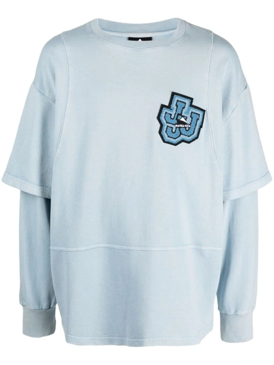 Mauna Kea X Triple J Double-layer Cotton Sweatshirt In Clear Blue