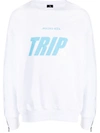 Mauna Kea X Triple J Logo-print Zip-sleeve Sweatshirt In White