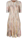 Missoni Striped Silk Dress In Multicolour