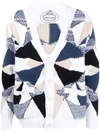 Missoni Geometric-pattern V-neck Cardigan In Multi