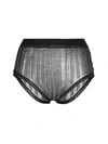 Rabanne High-waisted Briefs Embellished With Beads In Black