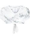 Philosophy Di Lorenzo Serafini Graphic-print Crop Top In White