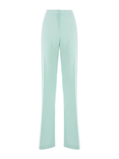 Pinko High-rise Straight-leg Trousers In Verde Acqua