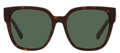 Valentino Va 4111f 500271 Oversized Square Sunglasses In Green