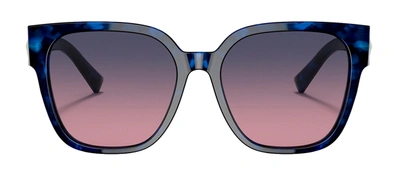 Valentino Va 4111f 5031i6 Oversized Square Sunglasses In Violet