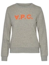 Apc Cotton Crew Neck Sweatshirt In Grey