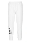 Dsquared2 Icon Printed Cotton-fleece Sweatpants In White