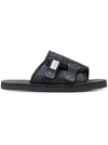 SUICOKE 'KAW-CAB' BLACK SANDALS WITH VELCRO FASTENING IN NYLON WOMAN SUICOKE