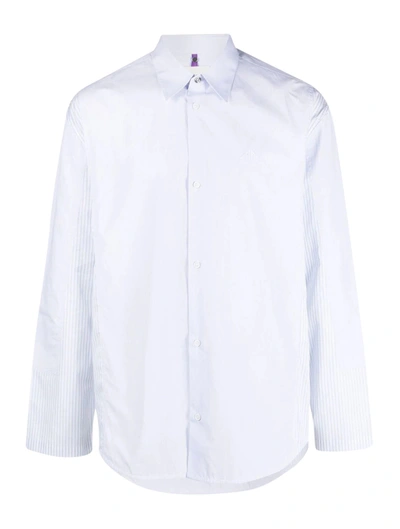 Oamc Classic-collar Cotton Shirt In Blue