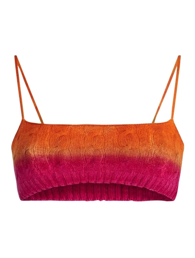 Etro Multicolor Wool Knit Crop Top In Multicolour