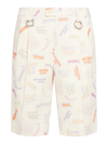 Jacquemus Le Short Rond Carré Logo Graphic Bermuda Shorts In Multicolour