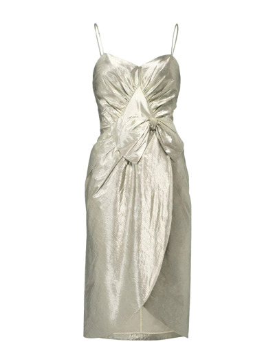 Maison Margiela Bow Front Tank Dress In Metallic