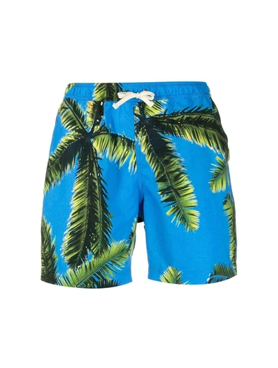 Blue Sky Inn Palm Tree-print Swim Shorts In Multicolour