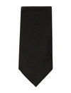 Dolce & Gabbana Pointed Tip Silk Tie In Black