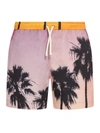 Blue Sky Inn Palm Tree-print Swim Shorts In Multicolour