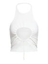 Alaïa White Gathered Tank Top In White