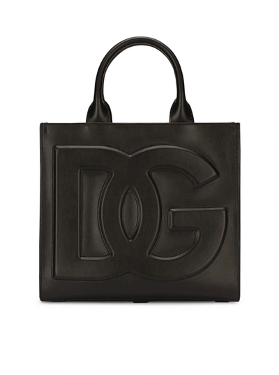 DOLCE & GABBANA TOTE BAG WITH EMBOSSED LOGO