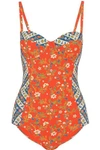 TORY BURCH BATIK FLORAL-PRINT UNDERWIRED SWIMSUIT