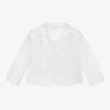 DOLCE & GABBANA BABY BOYS WHITE SILK BLAZER