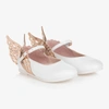 SOPHIA WEBSTER MINI GIRLS WHITE LEATHER BUTTERFLY SHOES