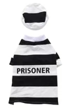 PET LIFE THE PET LIFE STRIPED RETRO INMATE PRISONER PET COSTUME