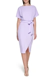 KENSIE TIE FRONT BLOUSON DRESS