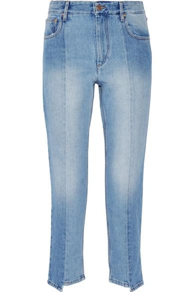 Isabel Marant Étoile Clancy Cropped High-rise Straight-leg Jeans In Blue