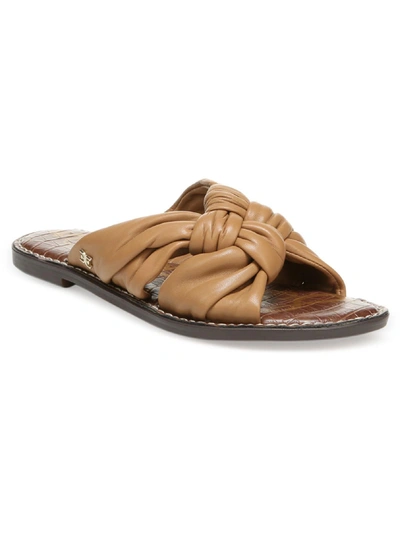 Sam Edelman Garson Womens Leather Slip On Slide Sandals In Multi