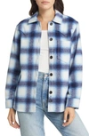 Rails Tripp Plaid Button Down Shirt Jacket In Azure Sapphire
