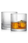 Joyjolt Elle Whiskey Glasses In Clear