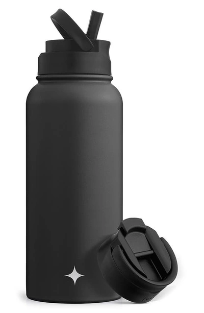 Joyjolt Stainless Steel Water Bottle In Black