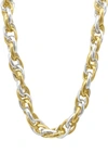 Adornia Two-tone Woven Chain Necklace In Gold