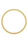 Adornia 14k Gold-plated Rope-look Bangle Bracelet In Gold