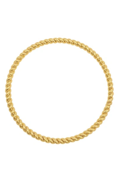 Adornia 14k Gold Plate Rope Bangle Bracelet