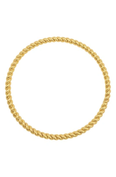 ADORNIA ADORNIA 14K GOLD PLATE ROPE BANGLE BRACELET